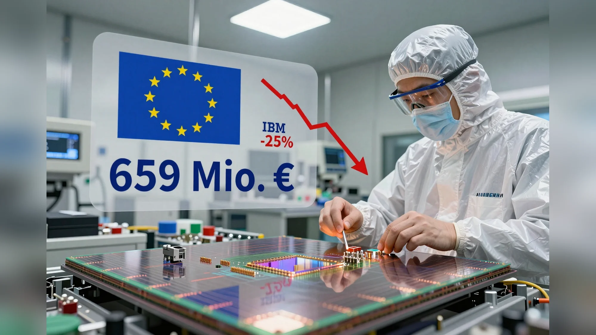 659 Mio. Euro für Chipwerke, IBM-Aktie fällt 25%