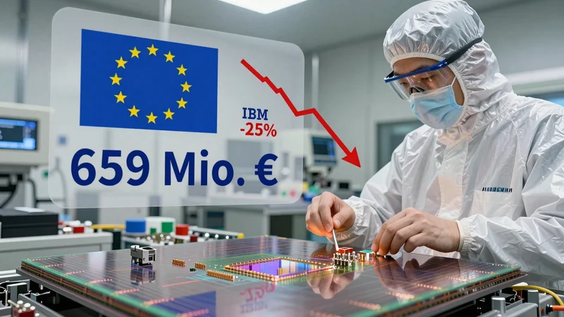 659 Mio. Euro für Chipwerke, IBM-Aktie fällt 25%