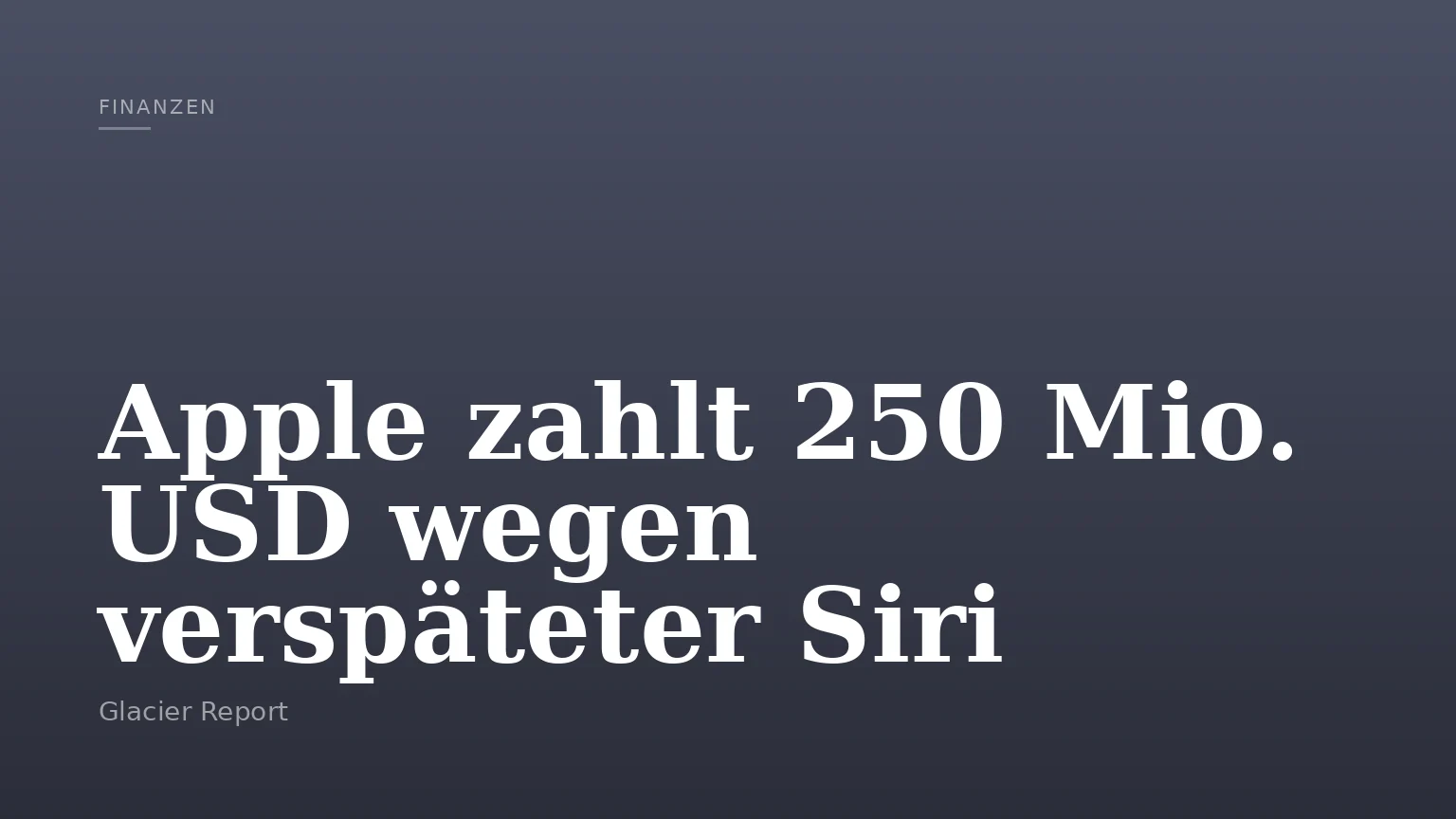 Apple zahlt 250 Mio. USD wegen verspäteter Siri