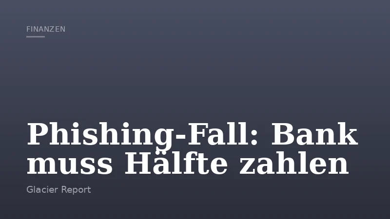 Phishing-Fall: Bank muss Hälfte zahlen