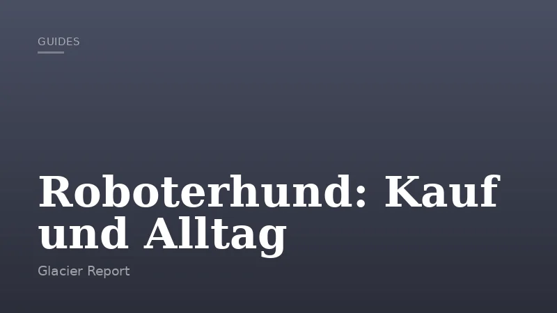 Roboterhund: Kauf und Alltag