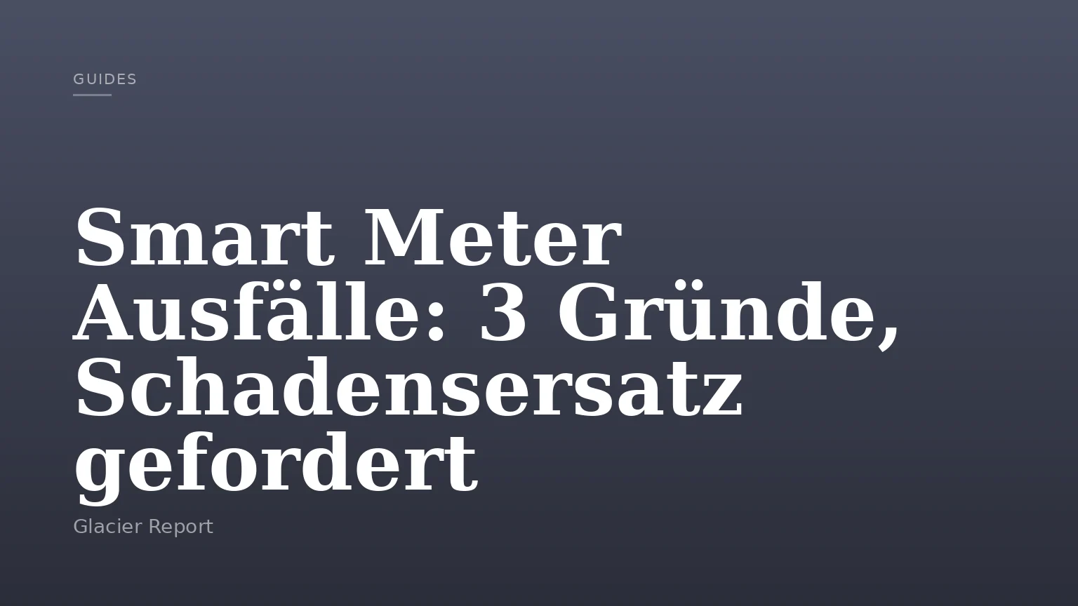 Smart Meter Ausfälle: 3 Gründe, Schadensersatz gefordert