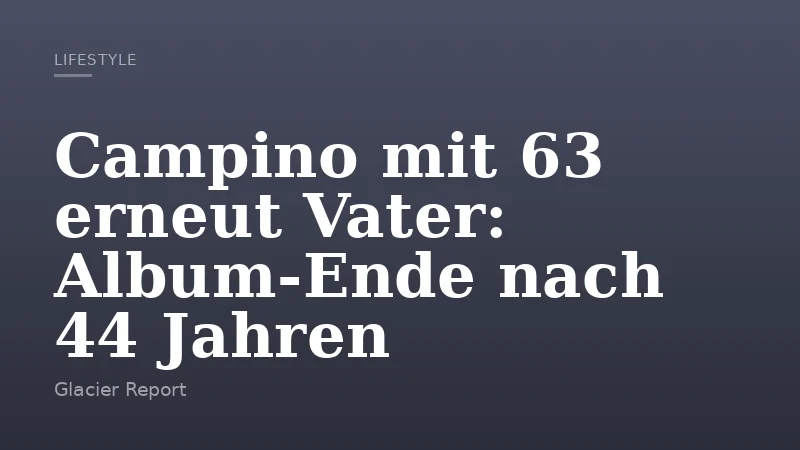 Campino mit 63 erneut Vater: Album-Ende nach 44 Jahren
