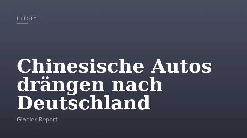 Chinesische Autos drängen nach Deutschland