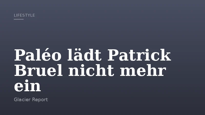 Paléo lädt Patrick Bruel nicht mehr ein
