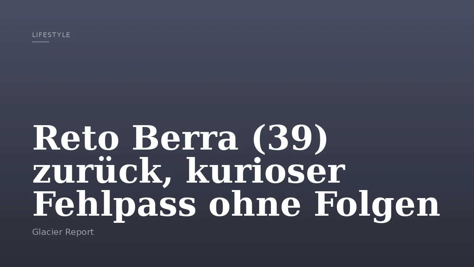 Reto Berra (39) zurück, kurioser Fehlpass ohne Folgen
