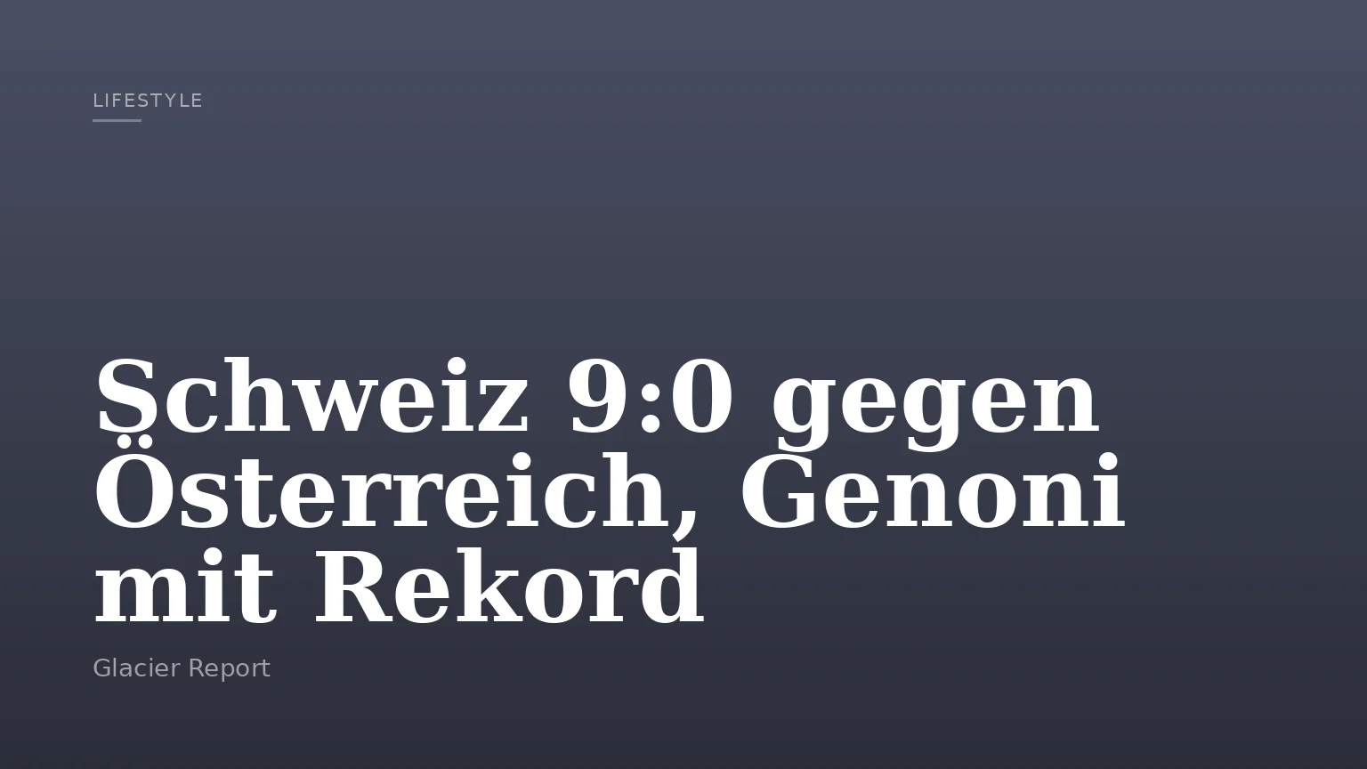 Schweiz 9:0 gegen Österreich, Genoni mit Rekord