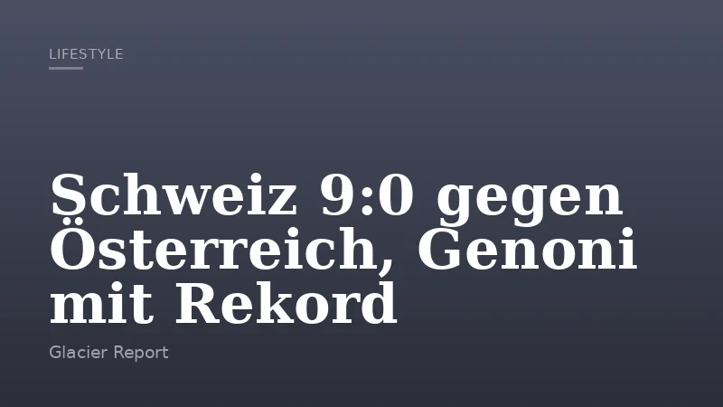 Schweiz 9:0 gegen Österreich, Genoni mit Rekord