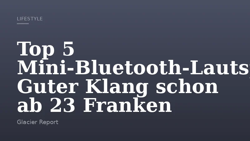 Top 5 Mini-Bluetooth-Lautsprecher: Guter Klang schon ab 23 Franken