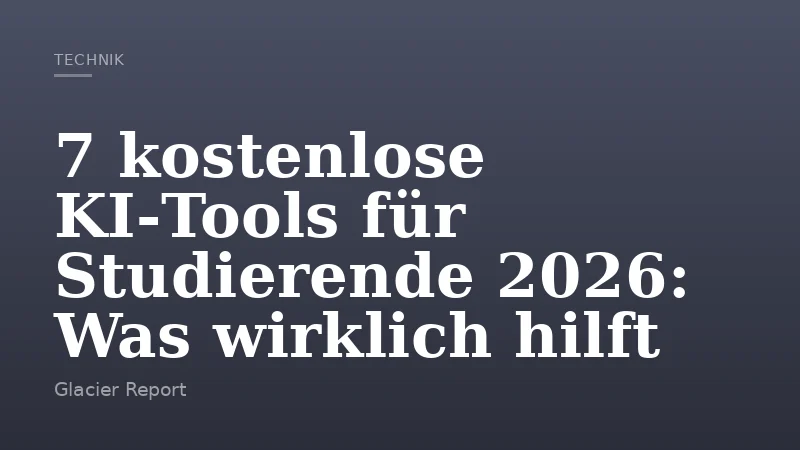 7 kostenlose KI‑Tools für Studierende 2026: Was wirklich hilft