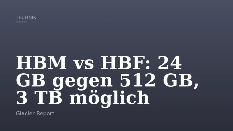HBM vs HBF: 24 GB gegen 512 GB, 3 TB möglich