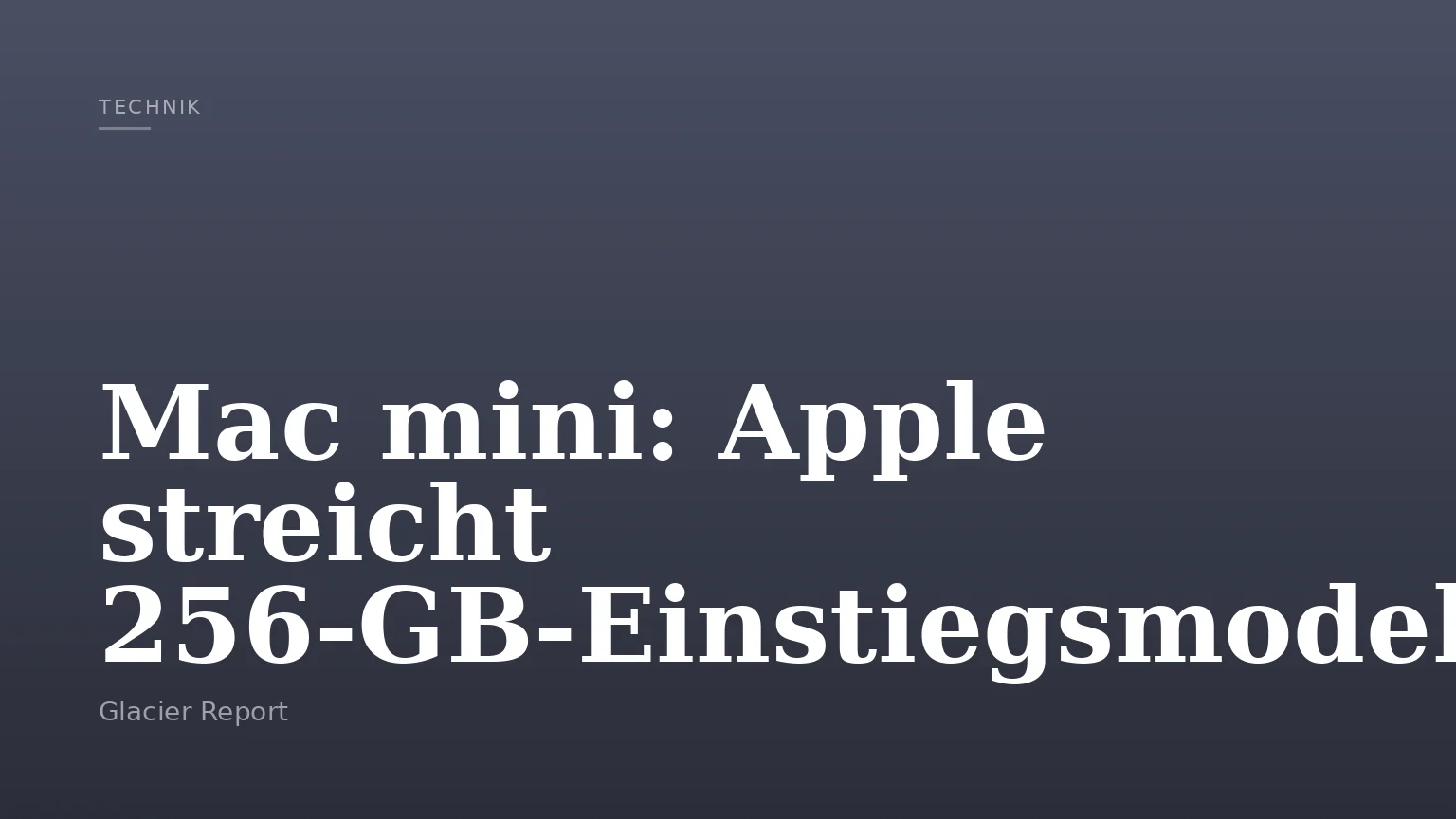 Mac mini: Apple streicht 256‑GB‑Einstiegsmodell