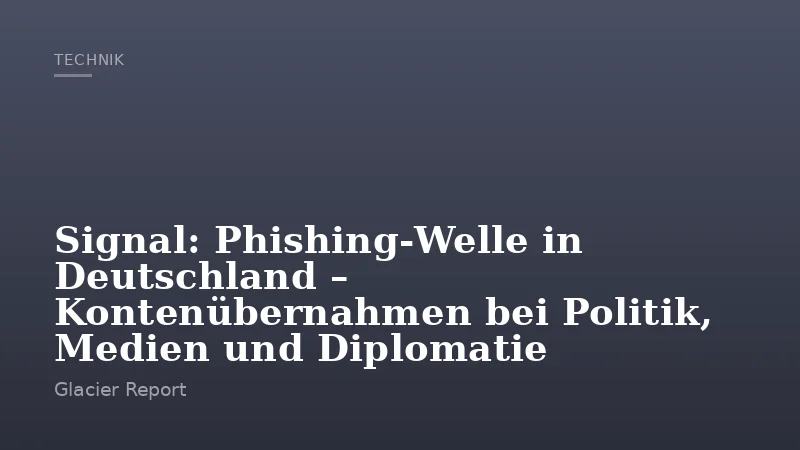Signal: Phishing‑Welle in Deutschland – Kontenübernahmen bei Politik, Medien und Diplomatie