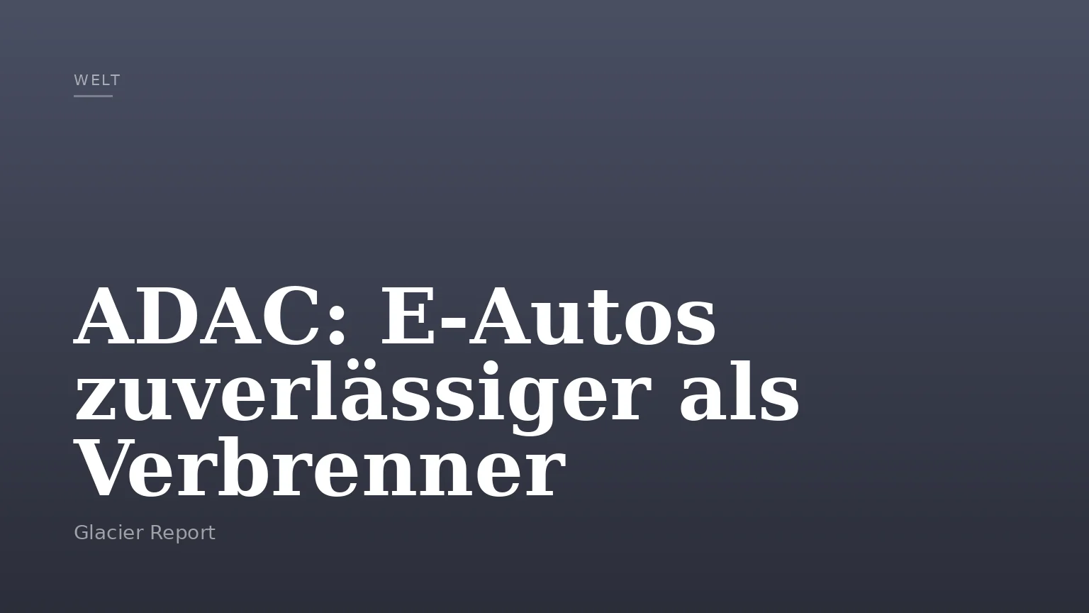 ADAC: E‑Autos zuverlässiger als Verbrenner