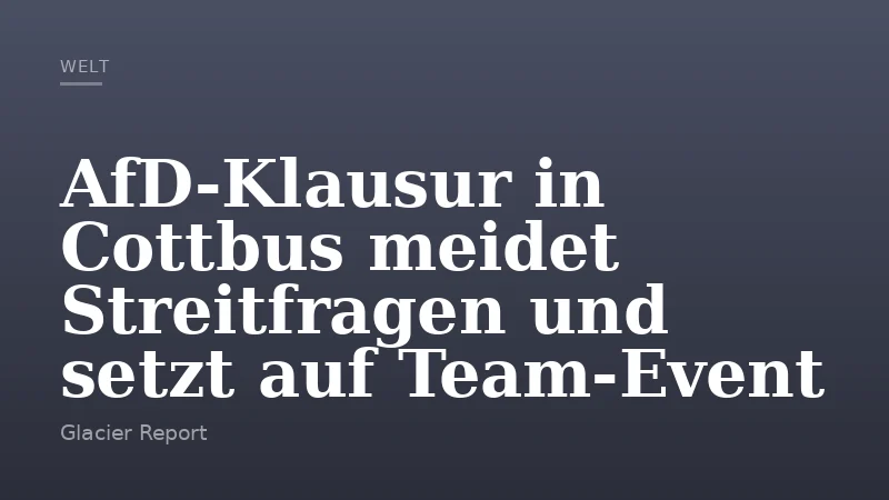 AfD-Klausur in Cottbus meidet Streitfragen und setzt auf Team‑Event