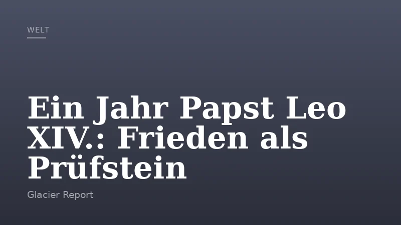 Ein Jahr Papst Leo XIV.: Frieden als Prüfstein