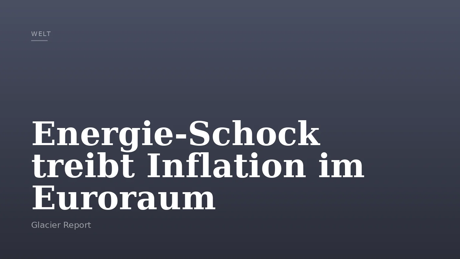 Energie-Schock treibt Inflation im Euroraum