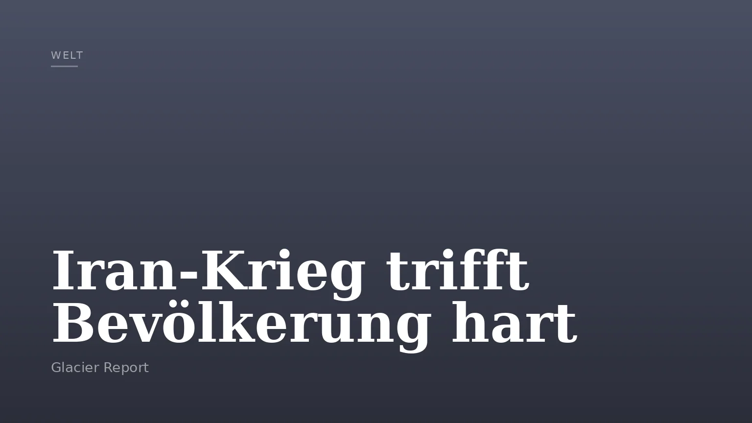Iran-Krieg trifft Bevölkerung hart