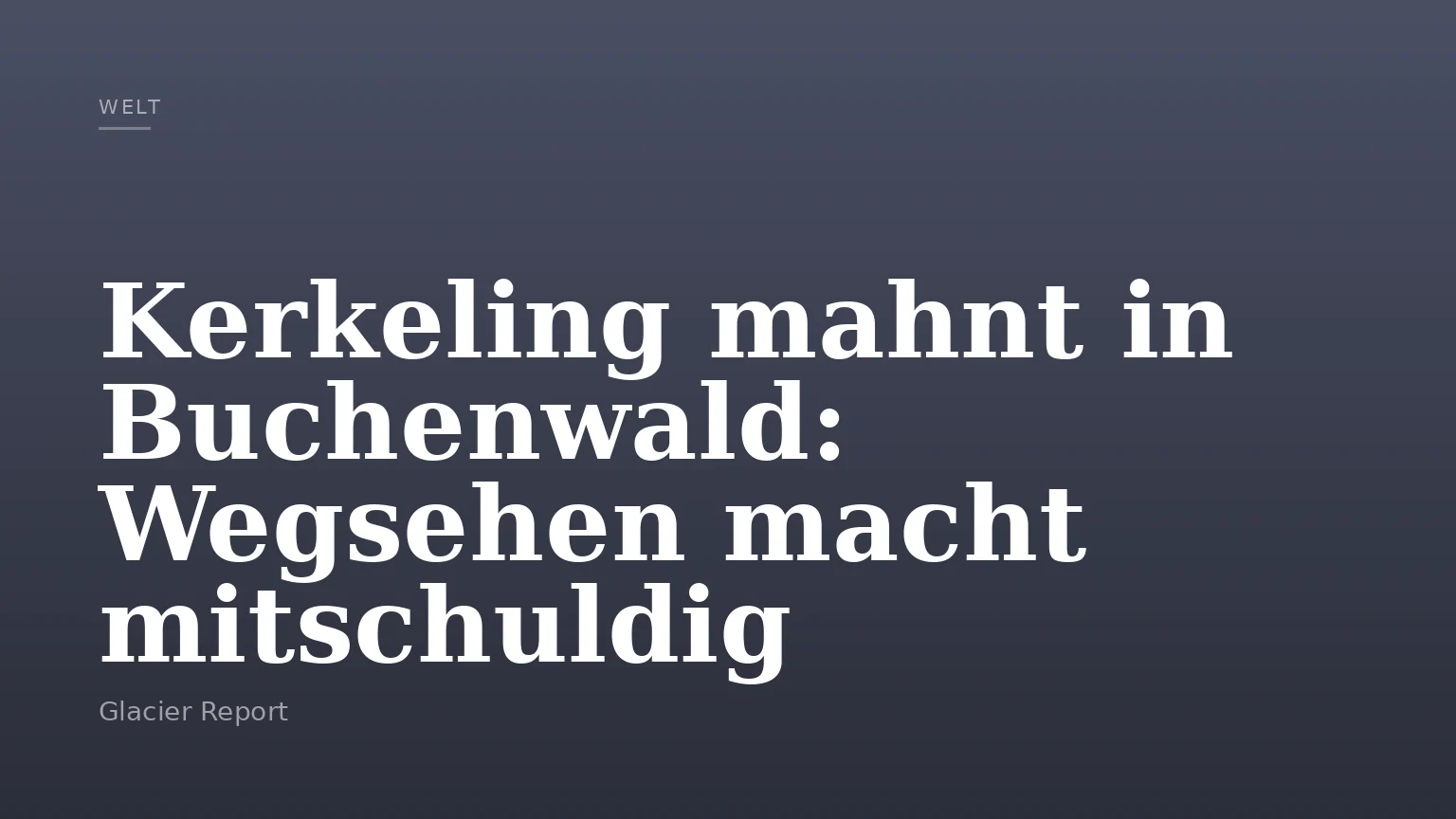 Kerkeling mahnt in Buchenwald: Wegsehen macht mitschuldig