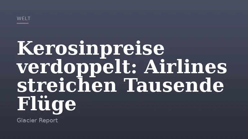 Kerosinpreise verdoppelt: Airlines streichen Tausende Flüge