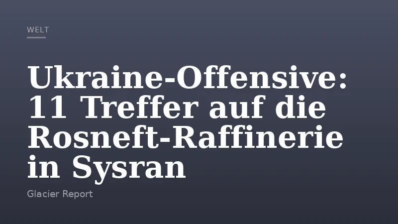 Ukraine-Offensive: 11 Treffer auf die Rosneft-Raffinerie in Sysran