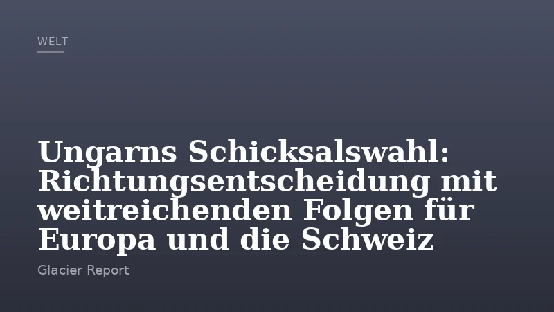 Ungarns Schicksalswahl: Richtungsentscheidung mit weitreichenden Folgen für Europa und die Schweiz