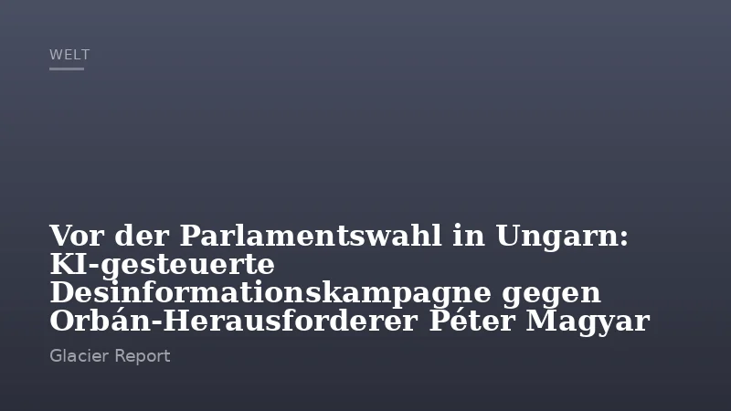 Vor der Parlamentswahl in Ungarn: KI-gesteuerte Desinformationskampagne gegen Orbán-Herausforderer Péter Magyar